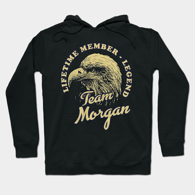 Morgan Name - Lifetime Member Legend - Eagle Hoodie by Stacy Peters Art